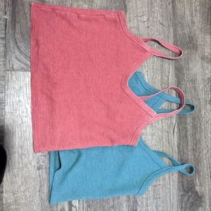 Set of 2 American Eagle Crop tanks